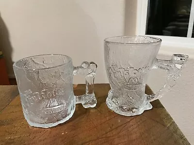 The Flintstones Glass Mugs McDonald's RocDonald's Cups Set Of 2 Vintage 1993 • $14.50