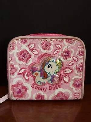 My Little Pony VTG 2004 Pink Floral Glitter Puffy Logo Sunny Daze Wallet-GUC! • $31.05