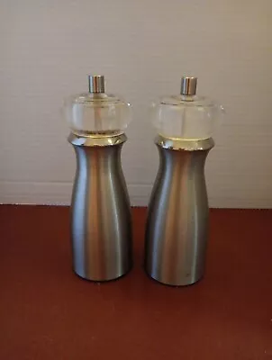 Mr. Dudley Salt & Pepper Mill Grinders Stainless Steel Medium Brown • $40