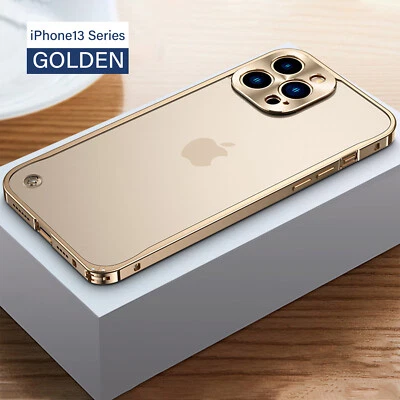 $17.94 • Buy Aluminium Metal Frame Matte Clear Case For IPhone 14 Pro Max 14 Plus 13 12 11Pro