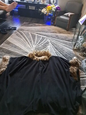 £1.50 • Buy Ladies Faux Fur Trimmed Collar Cape Plus Size Approx 24