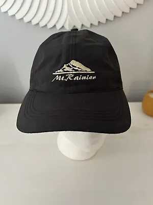 Vintage Mt. Rainier Waterproof Hat Cap Strapback Gray Hiking • $21.99