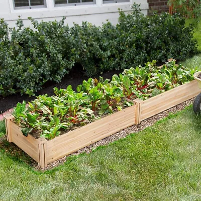 CLARFEY Wooden Raised Garden Bed Elevated Planter Boxes Kit Grow Vegetable Herb • $65.49