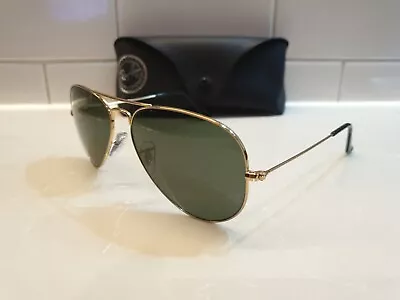 Ray-Ban RB 3025 Black Aviator Sunglasses • $110