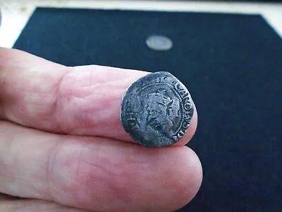 KING CHARLES 1ST SILVER HAMMERED HALFGROAT MM SCEPTRE 1646/48 Type 3a7.......... • £18