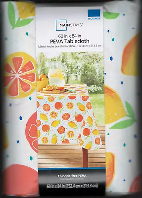 Mainstays 60 X84  Rectangular Tablecloth PEVA Vinyl Variable Fruits -  New • $6.95