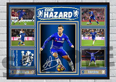 Eden Hazard Chelsea FC A4/A3 Football Memorabilia/Collectable/Gift Signed #296 • £6.99