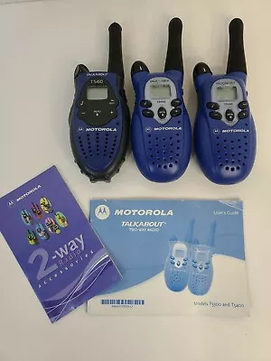 3X Motorola Talkabout Two Way Radio T5400/T5410 Walkie Talkie - Range - Tested • $50