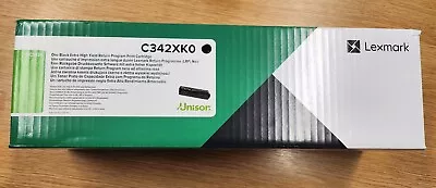 Lexmark C342XK0 Return Programme Toner Cartridge 4.5K Black C342XC0 • £90