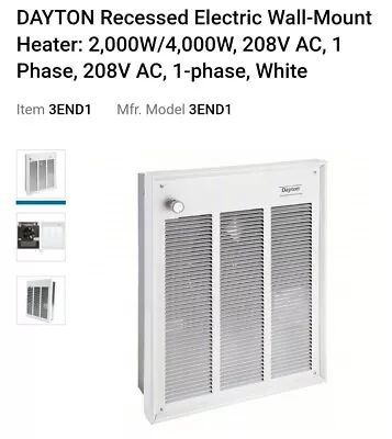 CWH3408F Qmark 208V 4/2kW Wall Heater • $275