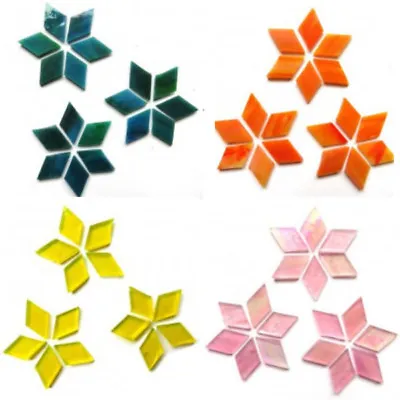 Hand-Cut Diamond Stained Glass Mosaic Tiles - In A Choice Of Colours & Sizes • £2.75