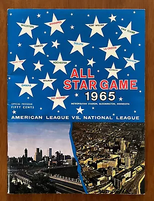 MLB All Star Game 1965 Vintage Official Baseball Program – Metropolitan Stadium • $19.95