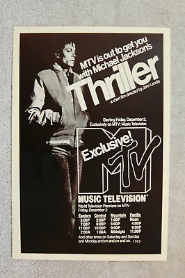 $4 • Buy Michael Jackson Thriller Concert Poster 1983--