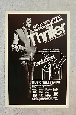 Michael Jackson Thriller Concert Poster 1983-- • $4.25