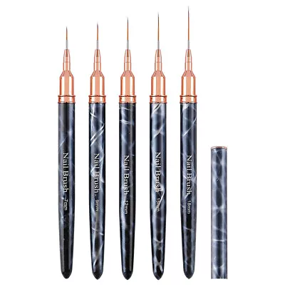 5pcs Nail Art Liners Painting Pen Nail UV Gel Polish Drawing Detail Brush Set • $8.19