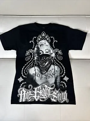 187 INK Marilyn Monroe Bandana Tee - Sizes S - Tattooed - Black • $8.99