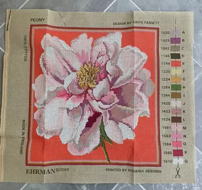 RARE Retired Peony Needlepoint Kit Kaffe Fassett Ehrman • $228.95