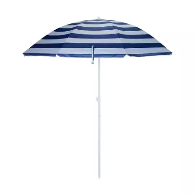 $28.45 • Buy 2M Outdoor Stripe Beach Umbrella Sun Shade Shelter Adjustable Height Easy Storag