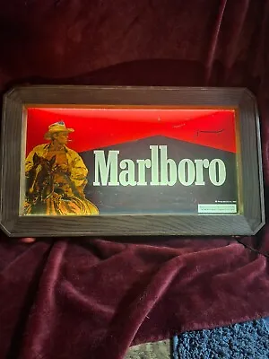Vintage 1983 Philip Morris Marlboro Man On Horse Light Up Sign #1301 • $70