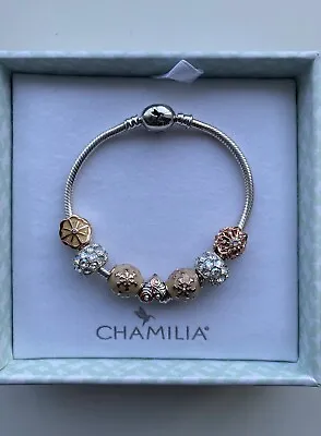 Chamilia Sterling Silver Charm Bracelet • £40