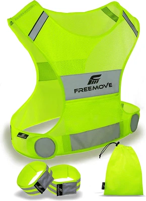 $22.86 • Buy Reflective Vest Running Gear + 2 Bands & Bag / Ultralight & Comfy Safety Vests F
