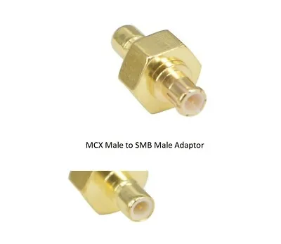 SMB Male To MCX Male Straight Plug RF Connector Adapter  X1              974 • £3.95