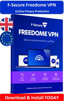 £24.96 • Buy F-Secure Freedome VPN 2023 3 Or 5 Devices   1 Year Or 6mth UK + EU EMAILED TODAY