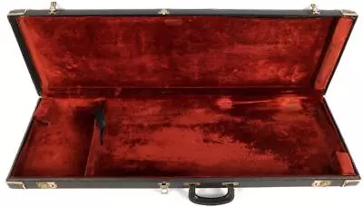 Vintage Fender Electric Guitar Case Black Oxblood 38 X 12.25  Musicmaster (?) • $399.95