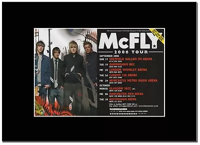 McFly - Wonderland UK Tour Dates Sept 2006  - A4 Matted Mounted Magazine Artwork • £8.99