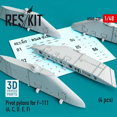 Reskit 1/48 F-111 A/C/D/E/F Aardvark Pivot Pylons (4 Pcs) • $10.41