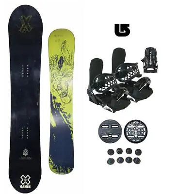149cm X-Games Team Snowboard And Bindings L Package Set +Burton Decal Cre30 2ND • $199.95
