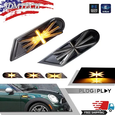 Amber LED Side Marker Signal Lights Lamps For Mini Cooper R55 R56 R57 R58 R59 • $39.99