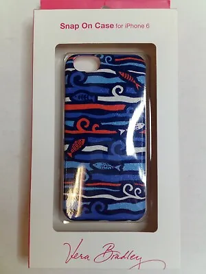 Vera Bradley Women's Snap On Phone Case For Iphone 6 Cobalt Fish One Size • $15