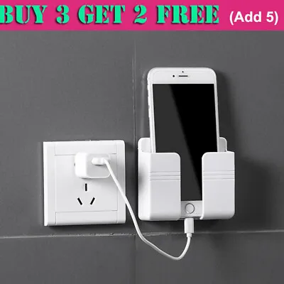 $6.01 • Buy Mobile Phone Charging Stand Holder Wall Shelf Bed Sticky Wall-mounted Punch Frqw