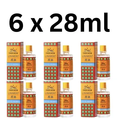£48 • Buy 6 X Tiger Liniment Oil Herbal Pain Muscular Relief Arthritis Rheumatism 28 Ml