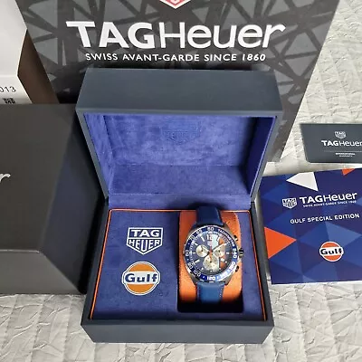 Unused Genuine TAG Heuer Formula 1 Gulf Special Edition 43mm CAZ101N.FC8243 • £295