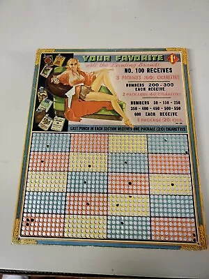 VINTAGE  Antique Cigarette Punch Card Advertising All Brands Used • $25