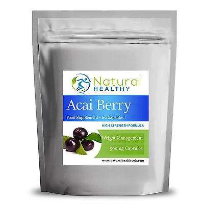 Acai Berry Anti Ageing Weight Management Pills Natural Slimming Diet Tablets • £5.99