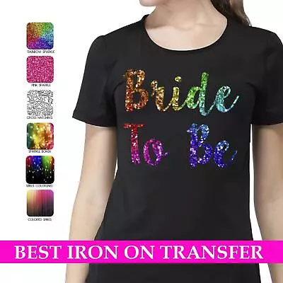 £2.56 • Buy Hen Do Bride To Be Sparkle Rainbow Iron On Transfer T Shirt Wedding 2019 Vinyl