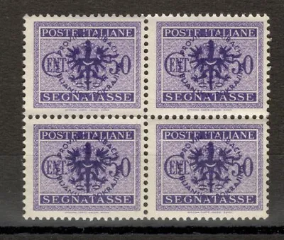 GERMANY OCC SLOVENIA LAIBACH - MNH BLOCK OF 4 POSTAGE DUE STAMPS 50c -1944. • $5.95