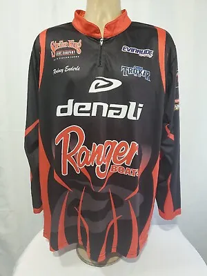 Men's Fishing Bass Tournament Sponsored Graphic Print Jersey L/S Shirt XL Name** • $15.40