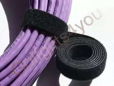 VELCRO STRAP CABLE TIE HOOK & LOOP 10mm WIDE 1m LENGTHS **FREE P&P** • £2.95