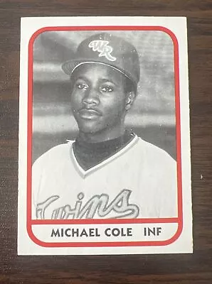 1981 TCMA Minor League Michael Cole (A) Wisconsin Rapids Twins #15 • $1.99