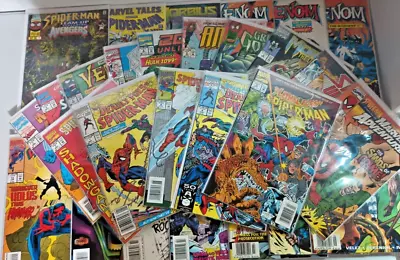 Marvel Comics Spiderman And Related LOT Of 28 Comics Venom Morbius Etc. • $4.99