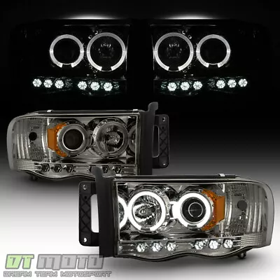 Smoked 2002-2005 Dodge Ram 1500 03-05 2500 3500 Halo Projector Headlights Light • $129.99