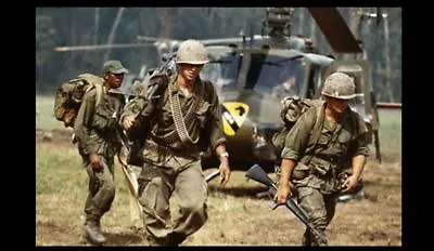 Vietnam War US Army 1st Cavalry Landing Zone PHOTO Helicopter US Army Troops • $4.28