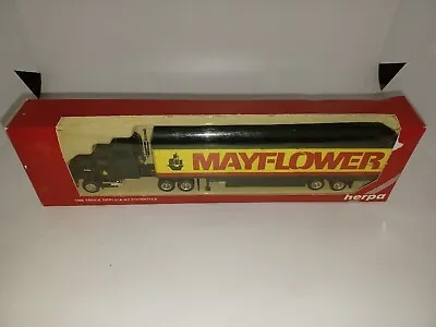 Herpa Mayflower Semi Tractor Trailer HO 1/87 In Box Black • $19.99