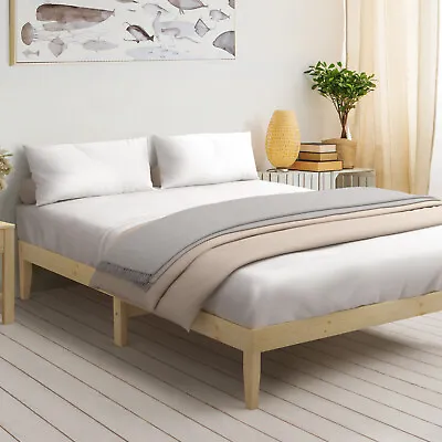 Oikiture Wooden Bed Frame Double Single King Single Size Timber Base • $152.91