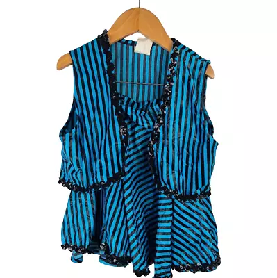 Style Leader Child Aladdin Magician Middle Eastern Blue Costume 2-piece Vest • $12.95