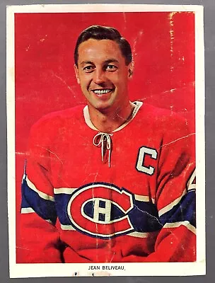 NHL 1963-65 Chex Jean Beliveau HOF Montreal Canadiens 5x7 Photo Picture Poor • $9.99
